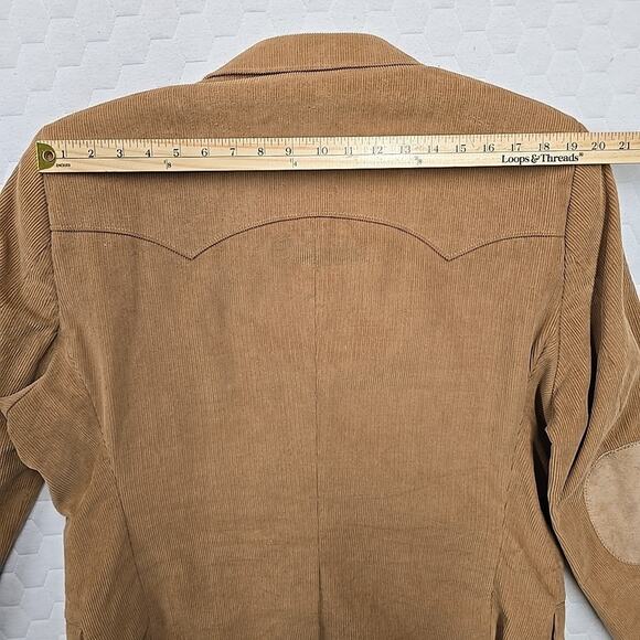 Circle S Blazer Mens 50R Brown Corduroy Elbow Patch Cowboy Western Ranch Wear TX - Picture 5 of 11